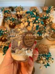 100 CC Cam Şişe Jel Mum Nikah Nişan Söz Bebek Şekeri Hediyelik