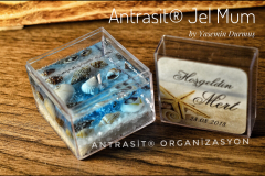 DENİZ KONSEPTİ MAVİ JEL MUM NİŞAN NİKAH BEBEK ŞEKERİ HEDİYELİK