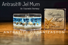 DENİZ KONSEPTİ MAVİ JEL MUM NİŞAN NİKAH BEBEK ŞEKERİ HEDİYELİK