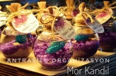 MOR YAKILABİLİR KANDİL NİKAH NİŞAN SÖZ BEBEK ŞEKERİ HEDİYELİK