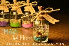 JEL MUM 25 CC CAM ŞİŞE NİKAH NİŞAN BEBEK ŞEKERİ HEDİYELİK 5 RENK