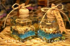 KARE ŞİŞE JEL MUM 5 RENK NİKAH NİŞAN SÖZ BEBEK ŞEKERİ HEDİYELİK