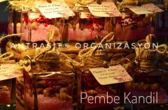 Yakılabilir Kandil Pembe Kare Şişe Nikah Nişan Söz Bebek Şekeri Hediyelik