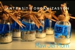 MAVİ MOR JEL MUM 25 CC CAM NİKAH NİŞAN BEBEK ŞEKERİ HEDİYELİK