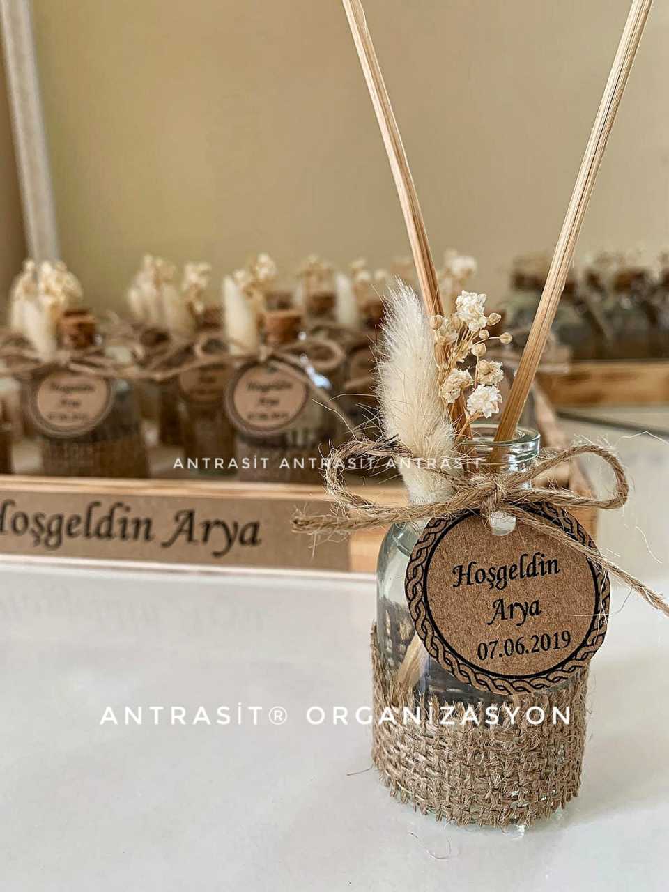 HEDİYELİ ÜRÜN 50 ADET BAMBU ÇUBUKLU ODA KOKUSU NİKAH NİŞAN SÖZ