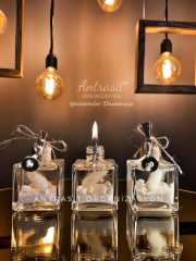 Yakılabilir Beyaz Kare Kandil Şişe Nikah Nişan Söz Bebek Şekeri Hediyelik