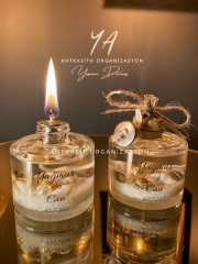 Antrasit Organizasyon Kutulu Yakılabilir Kandil Nikah Nişan Söz Hediyelik