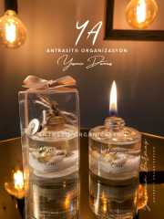 Antrasit Organizasyon Kutulu Yakılabilir Kandil Nikah Nişan Söz Hediyelik