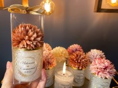 KAMPANYA! ÇİÇEK KAPAKLI KRİSTAL BARDAK MUM LÜKS NİKAH - NİŞAN - SÖZ HEDİYELİK