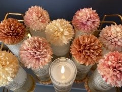 KAMPANYA! ÇİÇEK KAPAKLI KRİSTAL BARDAK MUM LÜKS NİKAH - NİŞAN - SÖZ HEDİYELİK