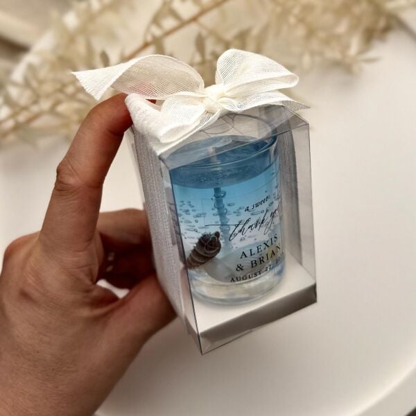 Cam Bardak Jel Mum Hediyelik - Düğün, Nikah, Nişan, Söz, Bebek Shot Mum Hediyelik Antrasit Organizasyon