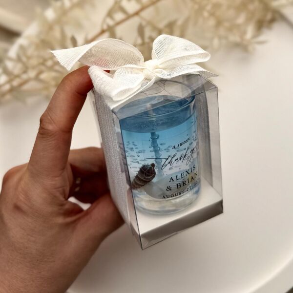 Cam Bardak Jel Mum Hediyelik - Düğün, Nikah, Nişan, Söz, Bebek Shot Mum Hediyelik Antrasit Organizasyon