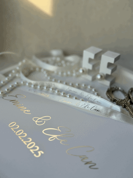 Söz Nişan Yüzük Tepsisi Ve Damat Fincanı Tepsisi İsme Özel Tam Takım - Beyaz Seri Gümüş Detaylı - ÜCRETSİZ KARGO