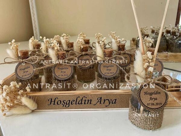 MELEK KONSEPTİ BAMBU ÇUBUKLU ODA KOKUSU NİKAH NİŞAN SÖZ HEDİYELİK
