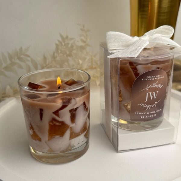 Iced Coffee Candle Büyük Bardak Buzlu Kahve Mum Hediyelik - Düğün, Nikah, Nişan, Söz, Bebek Mum Hediyelik Antrasit Organizasyon