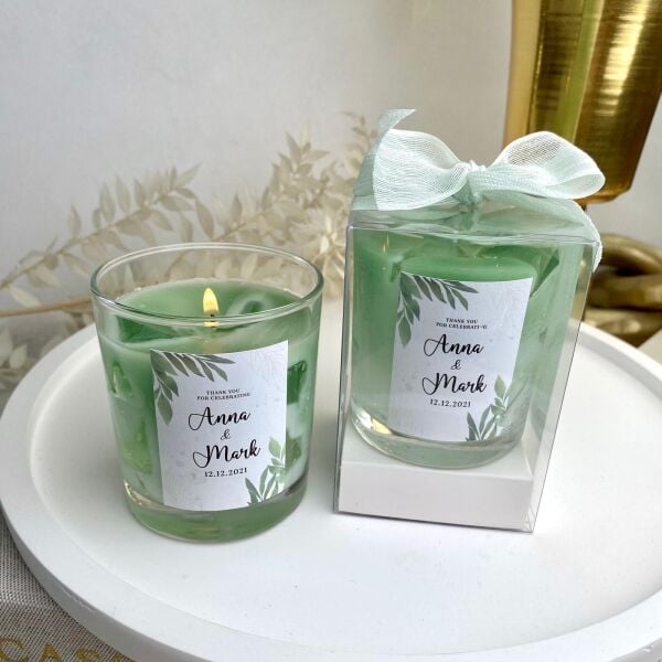 Iced Matcha Tea Candle Büyük Bardak Buzlu Matcha Çay Mum Hediyelik - Düğün, Nikah, Nişan, Söz, Bebek Mum Hediyelik Antrasit Organizasyon