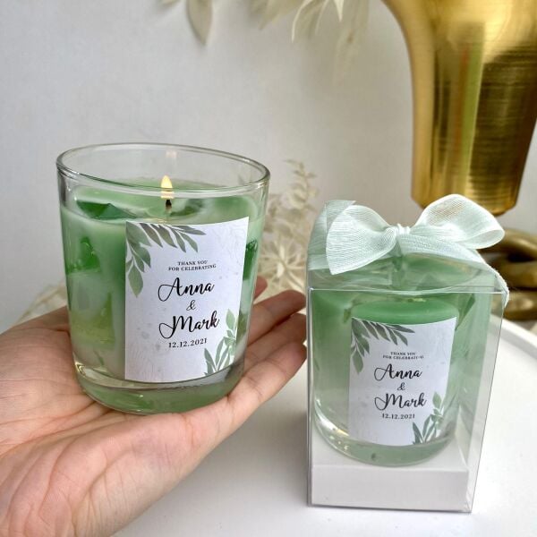 Iced Matcha Tea Candle Büyük Bardak Buzlu Matcha Çay Mum Hediyelik - Düğün, Nikah, Nişan, Söz, Bebek Mum Hediyelik Antrasit Organizasyon