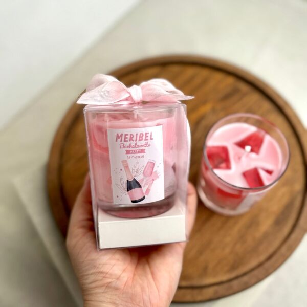 Iced Bubble Gum Candle Büyük Bardak Buzlu Bubble Gum Mum Hediyelik - Düğün, Nikah, Nişan, Söz, Bebek Mum Hediyelik Antrasit Organizasyon