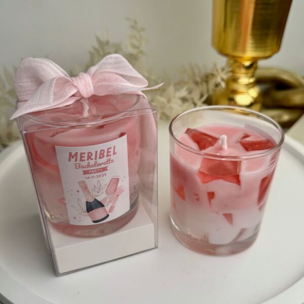 Iced Bubble Gum Candle Büyük Bardak Buzlu Bubble Gum Mum Hediyelik - Düğün, Nikah, Nişan, Söz, Bebek Mum Hediyelik Antrasit Organizasyon