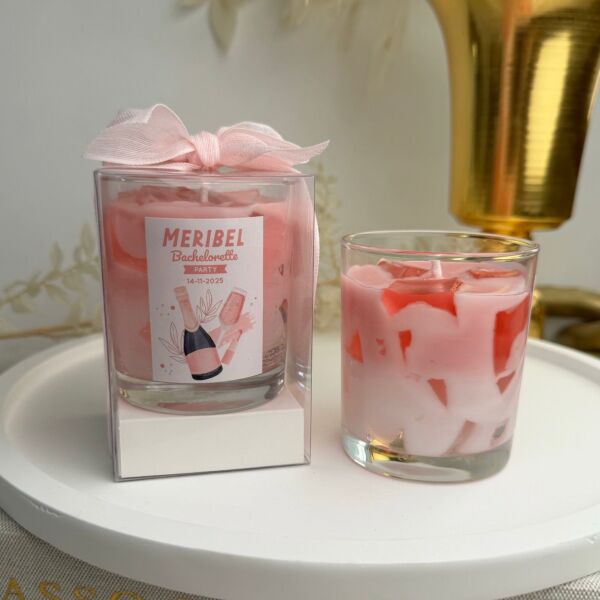 Iced Bubble Gum Candle Büyük Bardak Buzlu Bubble Gum Mum Hediyelik - Düğün, Nikah, Nişan, Söz, Bebek Mum Hediyelik Antrasit Organizasyon
