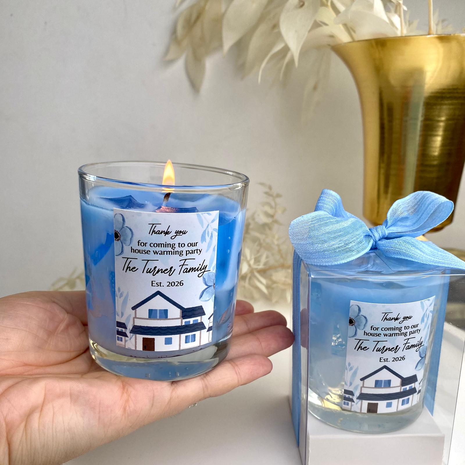 Iced Ocean Candle Büyük Bardak Buzlu Okyanus Mum Hediyelik - Düğün, Nikah, Nişan, Söz, Bebek Mum Hediyelik Antrasit Organizasyon
