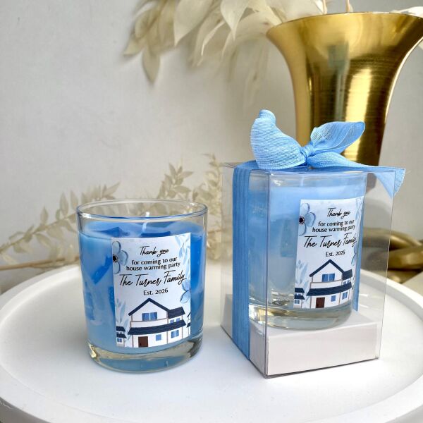 Iced Ocean Candle Büyük Bardak Buzlu Okyanus Mum Hediyelik - Düğün, Nikah, Nişan, Söz, Bebek Mum Hediyelik Antrasit Organizasyon