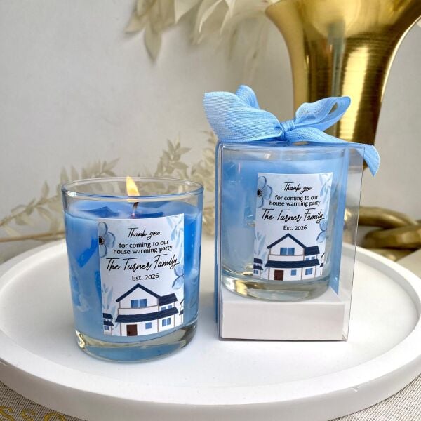 Iced Ocean Candle Büyük Bardak Buzlu Okyanus Mum Hediyelik - Düğün, Nikah, Nişan, Söz, Bebek Mum Hediyelik Antrasit Organizasyon