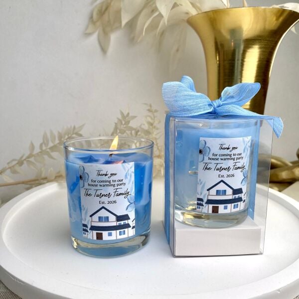 Iced Ocean Candle Büyük Bardak Buzlu Okyanus Mum Hediyelik - Düğün, Nikah, Nişan, Söz, Bebek Mum Hediyelik Antrasit Organizasyon