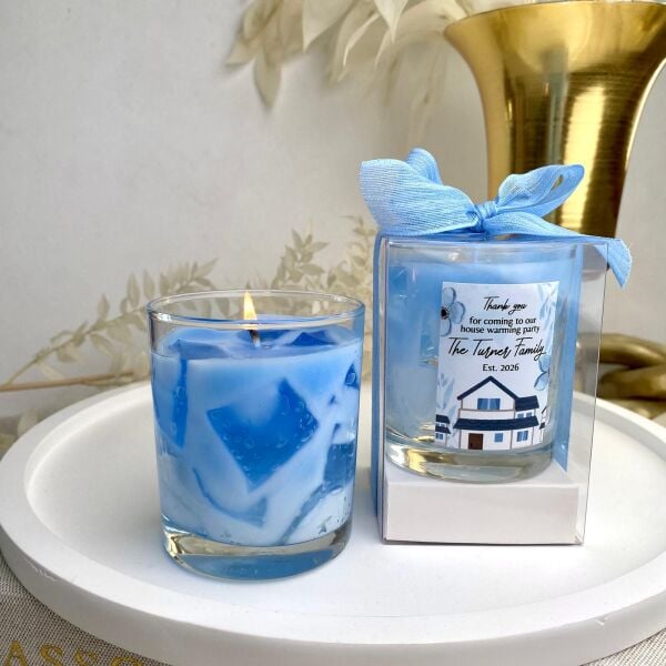 Iced Ocean Candle Büyük Bardak Buzlu Okyanus Mum Hediyelik - Düğün, Nikah, Nişan, Söz, Bebek Mum Hediyelik Antrasit Organizasyon