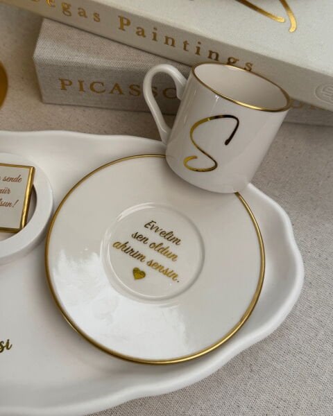 Nişan Tepsisi ve Söz Tepsisi İstiridye Model – İsimli Yüzük Tepsisi ve Damat Fincan Takımı - Kurdele ve Çikolata Hediyeli – Ücretsiz Kargo